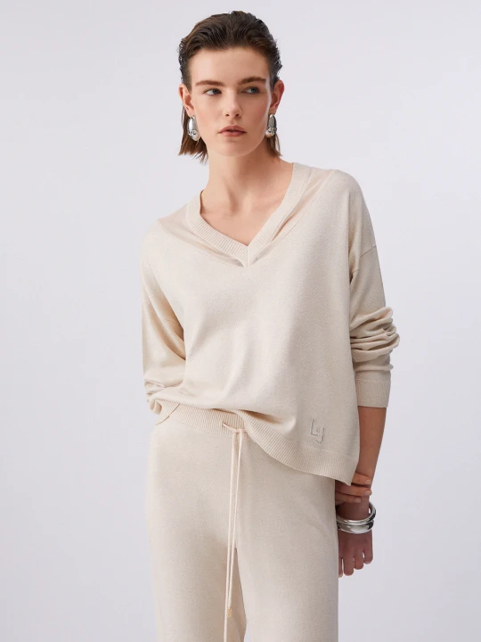 Zdjęcie produktu Liu Jo V-neck Jumper Champagne
