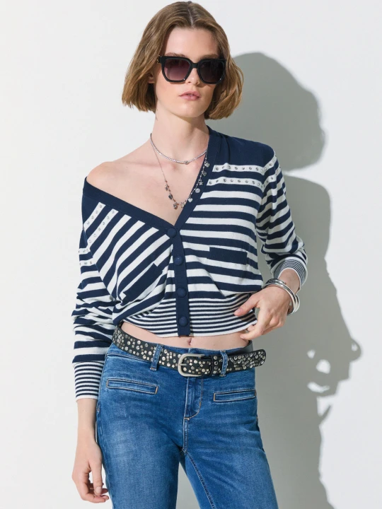 Zdjęcie produktu Liu Jo V-neck Jumper With Rhinestones