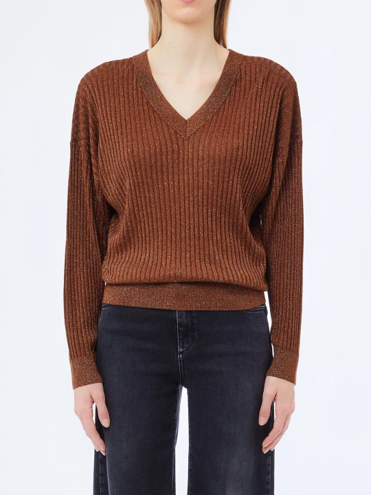 Zdjęcie produktu Liu Jo V-neck Sweater brązowy