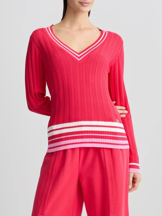 Zdjęcie produktu Liu Jo V-neck Sweater czerwony