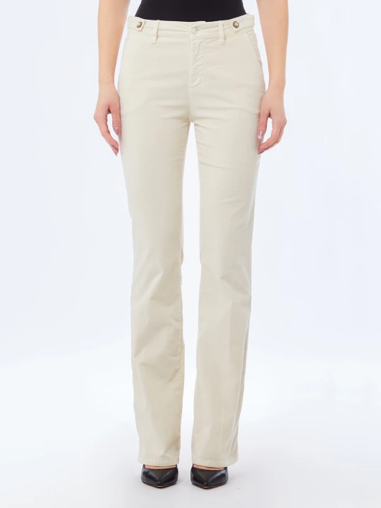 Zdjęcie produktu Liu Jo Velvet Bootcut Trousers Light Beige