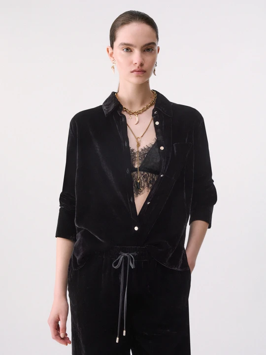 Zdjęcie produktu Liu Jo Velvet Shirt czarny