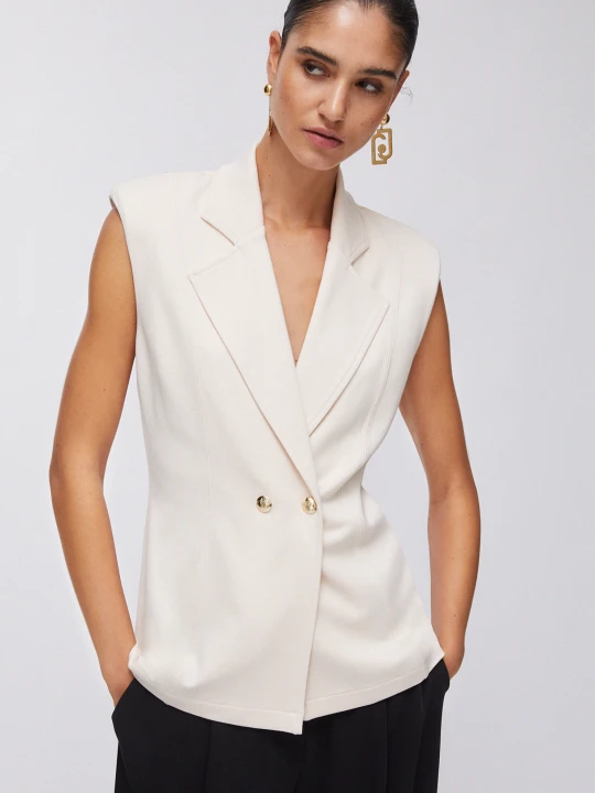 Zdjęcie produktu Liu Jo Vest With Padded Shoulders Cream