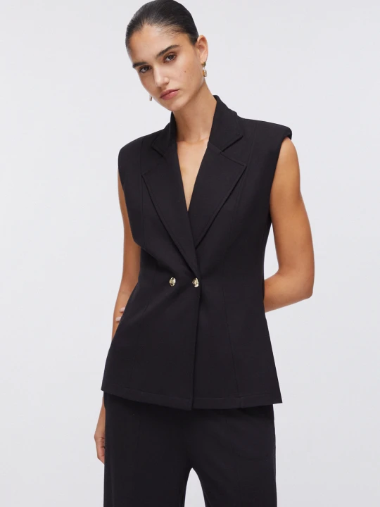 Zdjęcie produktu Liu Jo Vest With Padded Shoulders czarny