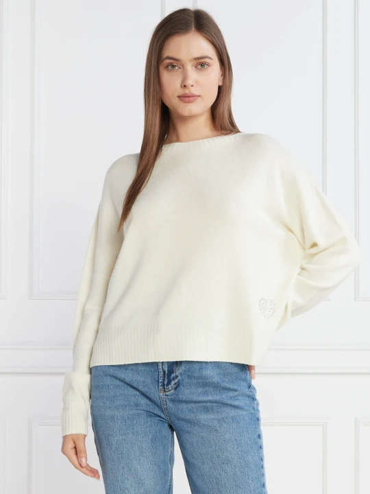Zdjęcie produktu Liu Jo Wełniany sweter | Regular Fit ecru