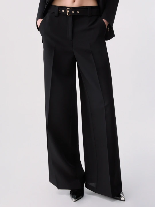 Zdjęcie produktu Liu Jo Wide-leg Trousers With Belt czarny