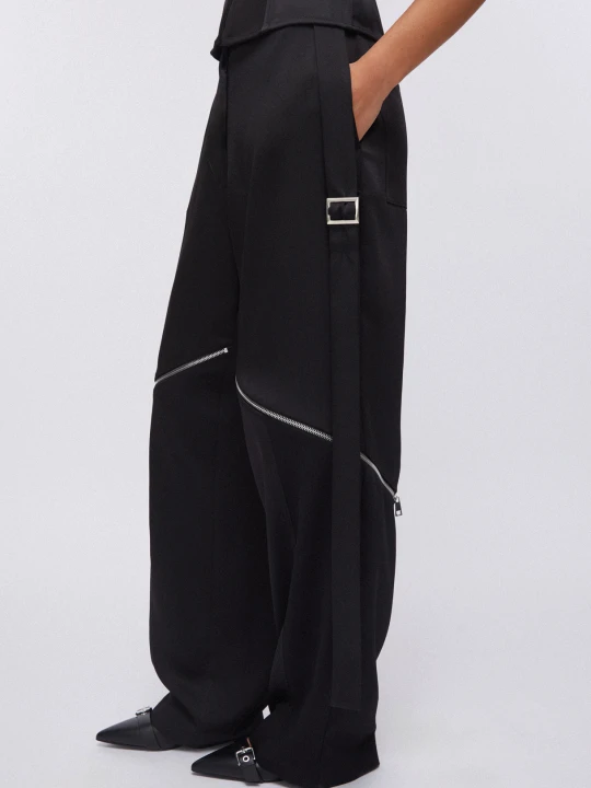 Zdjęcie produktu Liu Jo Wide Trousers With Zip czarny