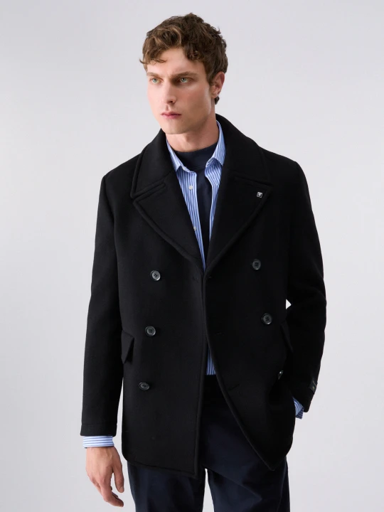 Zdjęcie produktu Liu Jo Coat Caban In Wool And Cashmere czarny