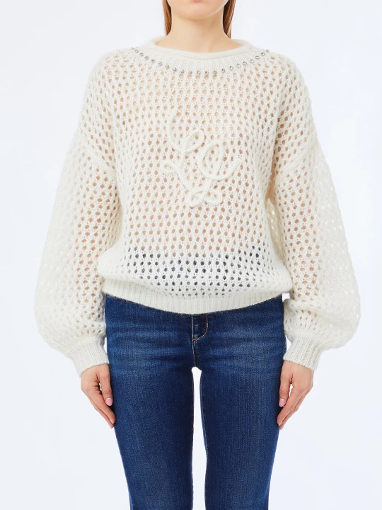 Zdjęcie produktu Liu Jo Wool And Mohair Jumper White Wool