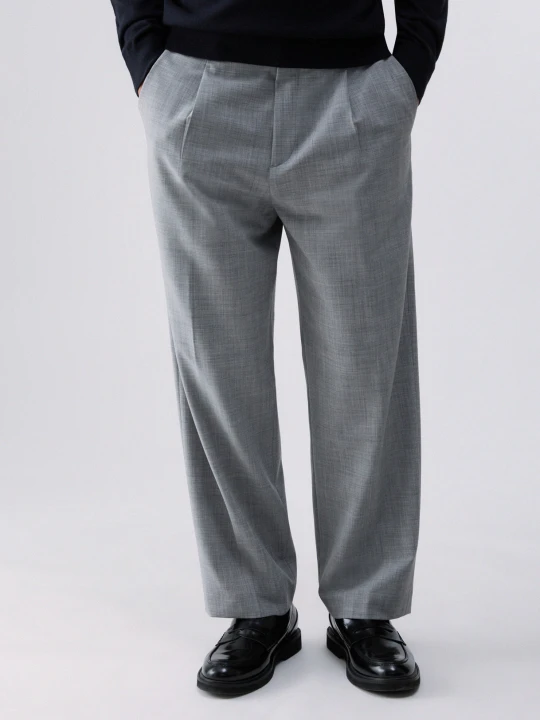 Zdjęcie produktu Liu Jo Wool Blend Chino Pants Grey Mélange
