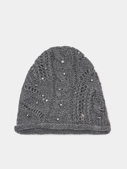 Zdjęcie produktu Liu Jo Wool-blend Hat With Rhinestones szary