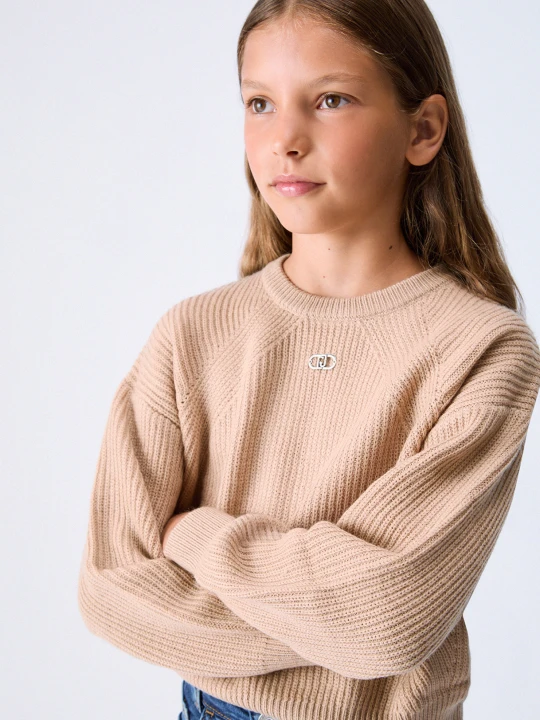 Zdjęcie produktu Liu Jo Wool Blend Sweater beżowy