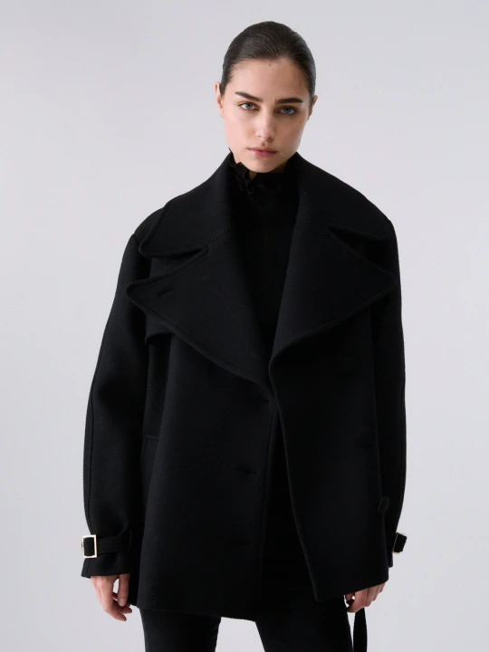 Zdjęcie produktu Liu Jo Wool Coat With Belt czarny