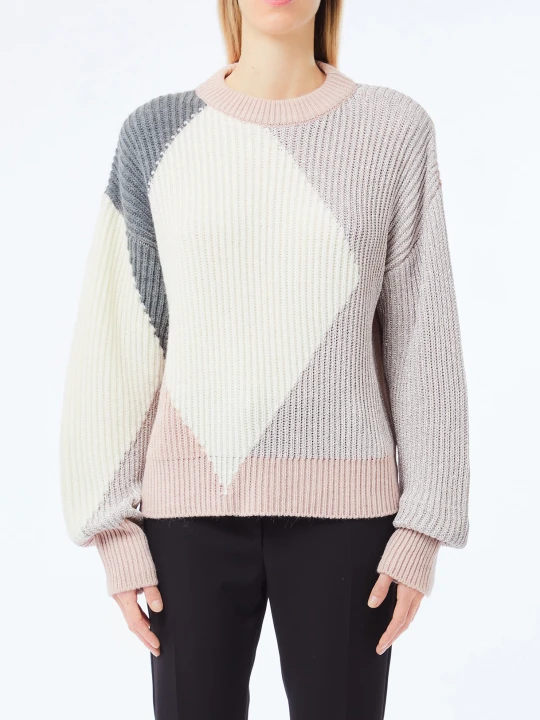 Zdjęcie produktu Liu Jo Wool Sweater With Inlays beżowy