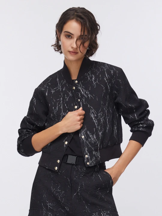 Zdjęcie produktu Liu Jo Wrinkle-effect Bomber czarny