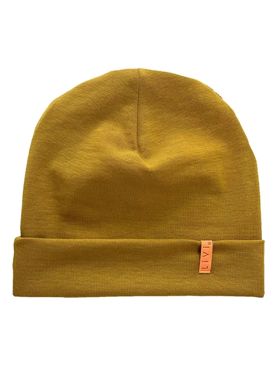 Zdjęcie produktu LiVi Czapka beanie "Curry" w kolorze jasnobrązowym rozmiar: 48-52 cm