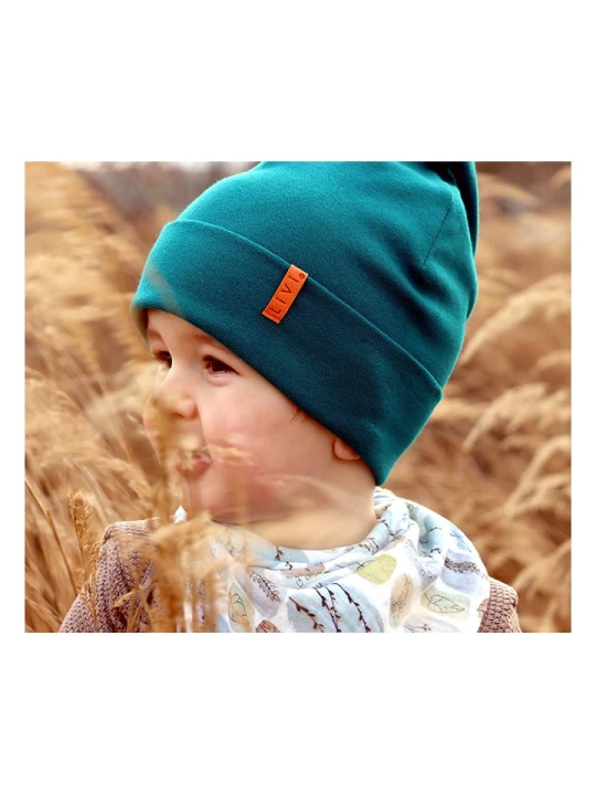Zdjęcie produktu LiVi Czapka-beanie "Petrol" w kolorze morskim rozmiar: 48-52 cm