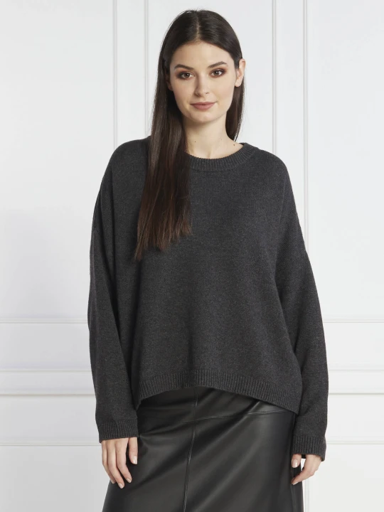 Zdjęcie produktu Liviana Conti Sweter | Regular Fit | z dodatkiem kaszmiru grafitowy