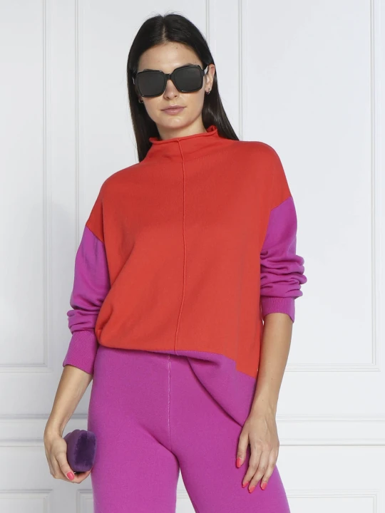Zdjęcie produktu Liviana Conti Sweter | Relaxed fit | z dodatkiem kaszmiru czerwony