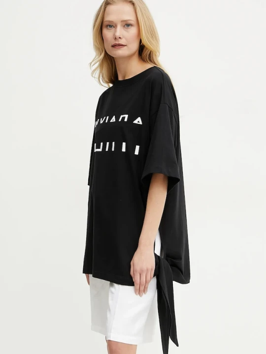 Zdjęcie produktu Liviana Conti t-shirt bawełniany czarny