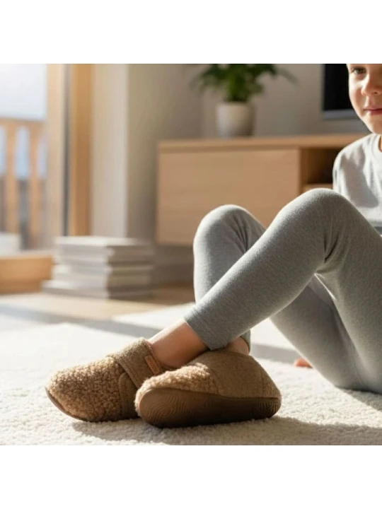 Zdjęcie produktu Living Kitzbühel Kapcie "Teddy" w kolorze jasnobrązowym rozmiar: 25
