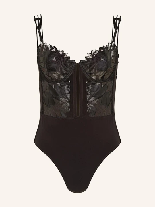 Zdjęcie produktu Livy Body Z Fiszbinami Moonflower schwarz CZARNY