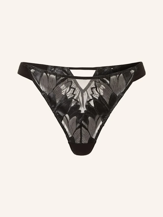 Zdjęcie produktu Livy Stringi Moonflower schwarz CZARNY
