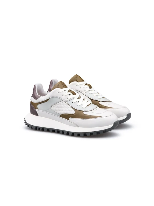 Zdjęcie produktu LLOYD Skórzane sneakersy w kolorze biało-fioletowo-jasnobrązowym rozmiar: 38