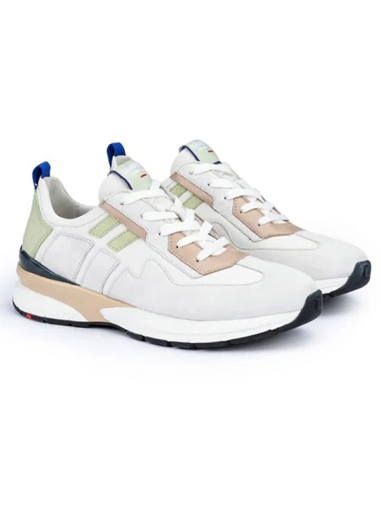 Zdjęcie produktu LLOYD Skórzane sneakersy w kolorze biało-szałwiowo-beżowym rozmiar: 40
