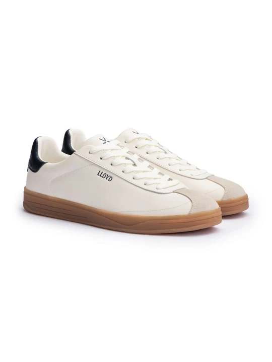 Zdjęcie produktu LLOYD Skórzane sneakersy w kolorze kremowo-granatowym rozmiar: 46