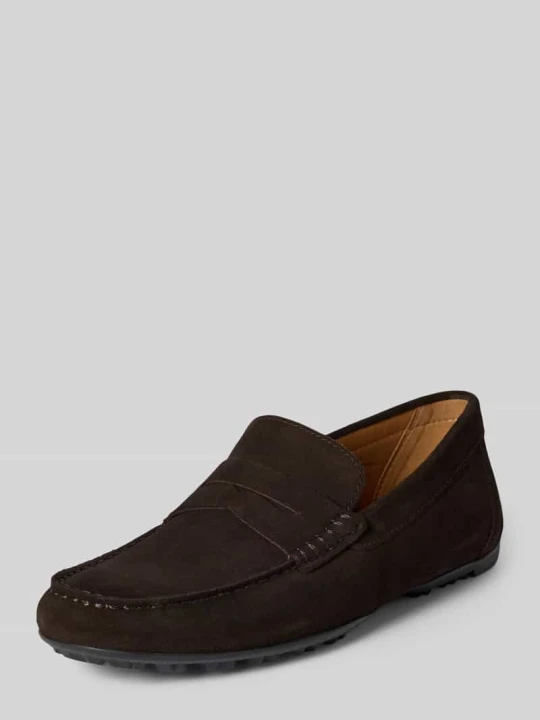 Zdjęcie produktu Loafers ze skóry model 'KOSMOPOLIS RIP' Geox Ciemnobrązowy