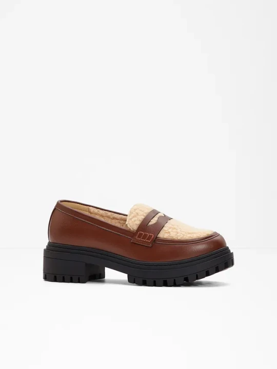 Zdjęcie produktu Loafersy chunky BonPrix brązowy