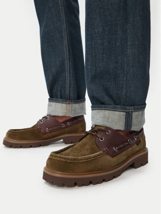 Zdjęcie produktu Loafersy Clarks Cleyhill Boat 26186180 Khaki