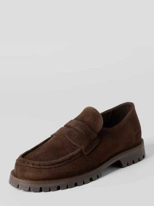 Zdjęcie produktu Loafersy z fakturowanym wzorem Copenhagen Ciemnobrązowy