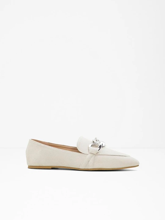 Zdjęcie produktu Loafersy z łańcuszkiem BonPrix beżowy
