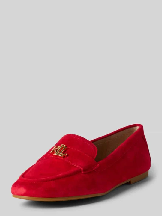 Zdjęcie produktu Loafersy z naturalnej skóry bydlęcej Lauren Ralph Lauren Czerwony