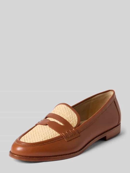 Zdjęcie produktu Loafersy z naturalnej skóry bydlęcej Lauren Ralph Lauren Koniakowy