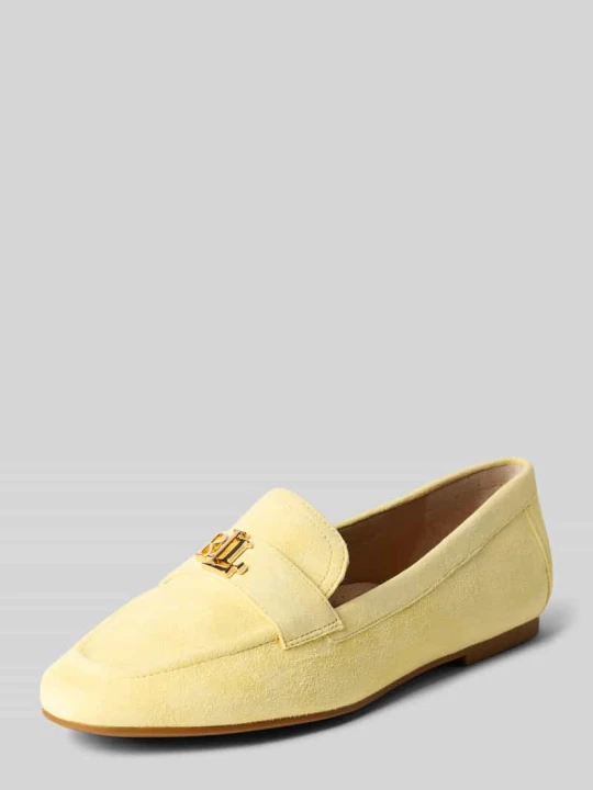 Zdjęcie produktu Loafersy z naturalnej skóry bydlęcej Lauren Ralph Lauren Jasnożółty