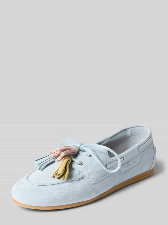 Zdjęcie produktu Loafersy z naturalnej skóry bydlęcej Tamaris Jasnoniebieski