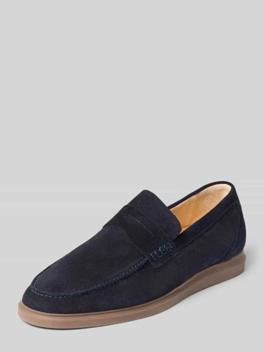 Zdjęcie produktu Loafersy z naturalnej skóry model 'Elia' Henry Stevens Granatowy