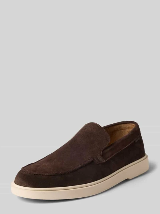 Zdjęcie produktu Loafersy z naturalnej skóry model 'Liam' PS Poelman Ciemnobrązowy