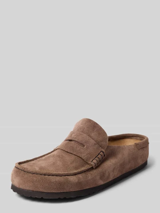 Zdjęcie produktu Loafersy z naturalnej skóry model 'Naples' Birkenstock Ciemnobrązowy