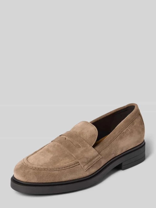 Zdjęcie produktu Loafersy z naturalnej skóry model 'Paula 34' Marc O'Polo Beżowy