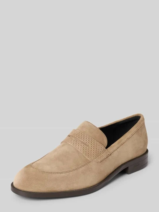 Zdjęcie produktu Loafersy z naturalnej skóry model 'TAYIL' Boss Beżowy