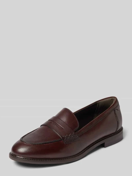 Zdjęcie produktu Loafersy z naturalnej skóry Tamaris Ciemnobrązowy