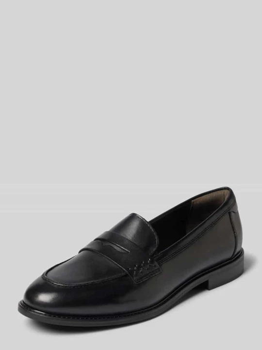 Zdjęcie produktu Loafersy z naturalnej skóry Tamaris Czarny