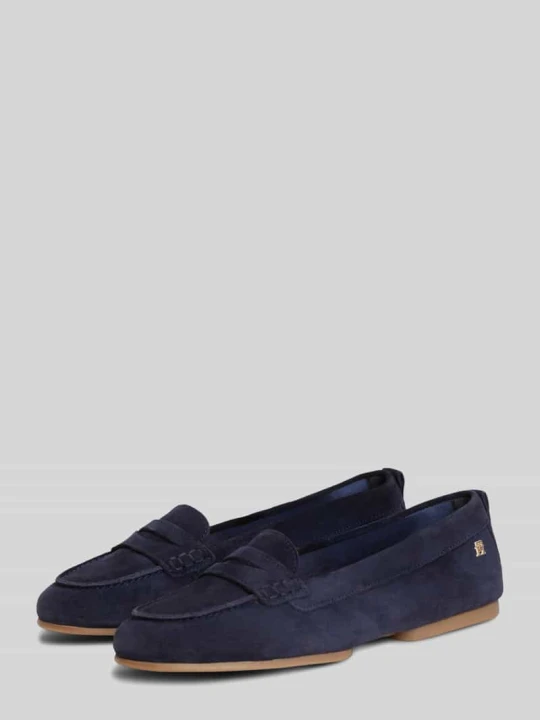 Zdjęcie produktu Loafersy z naturalnej skóry Tommy Hilfiger Ciemnoniebieski