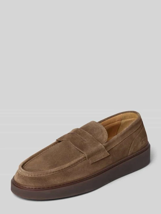 Zdjęcie produktu Loafersy z naturalnej skóry w imitacji weluru La Martina Czarny