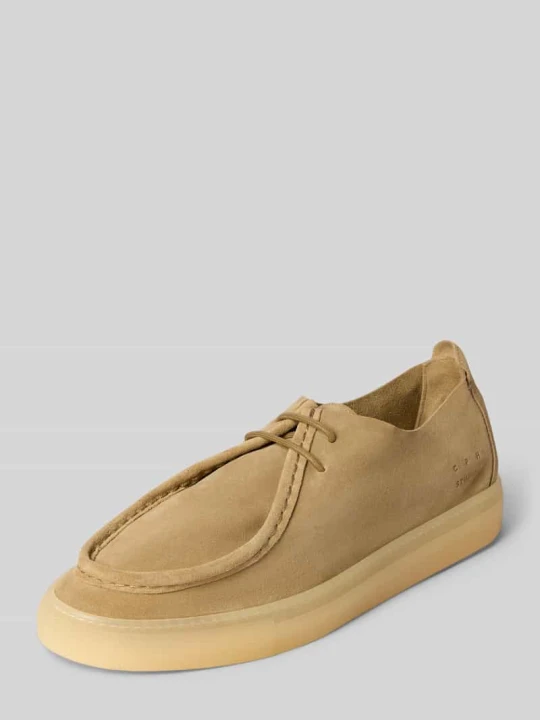 Zdjęcie produktu Loafersy z naturalnej skóry z detalem z logo Copenhagen Piaskowy