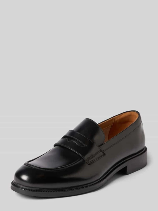 Zdjęcie produktu Loafersy ze skóry bydlęcej nappa z gumową podeszwą Steve Madden Czarny